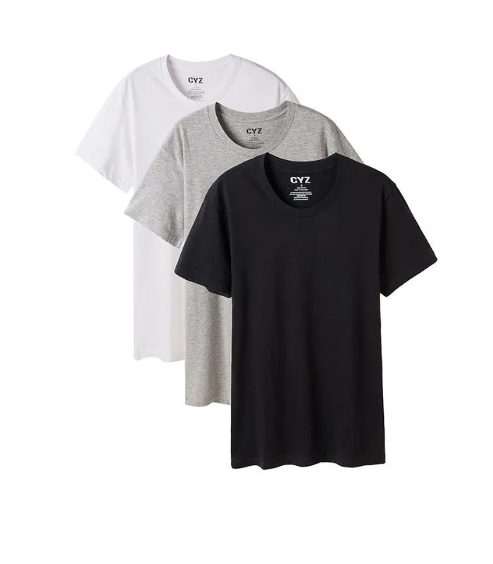 T-shirt V-neck 100% bomull 3-pack